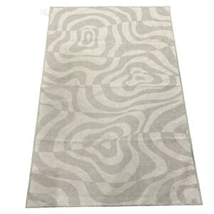 Ruggable 4 x 6 4x6 Dune Gray Washable Area Rug Beige Neutral Swirl Modern Art